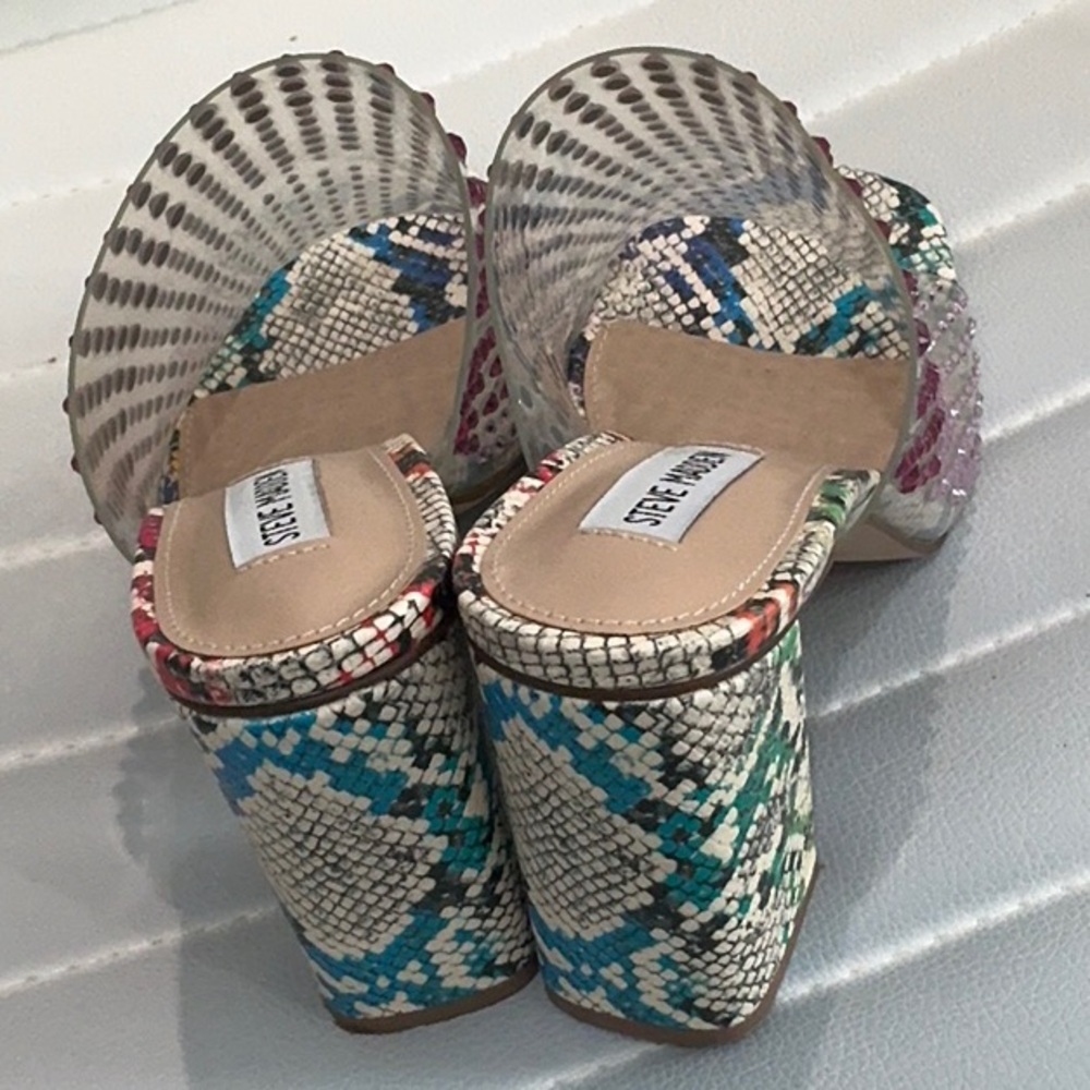 Steve Madden Multicolor Rhinestone Mules - Picture 3 of 8